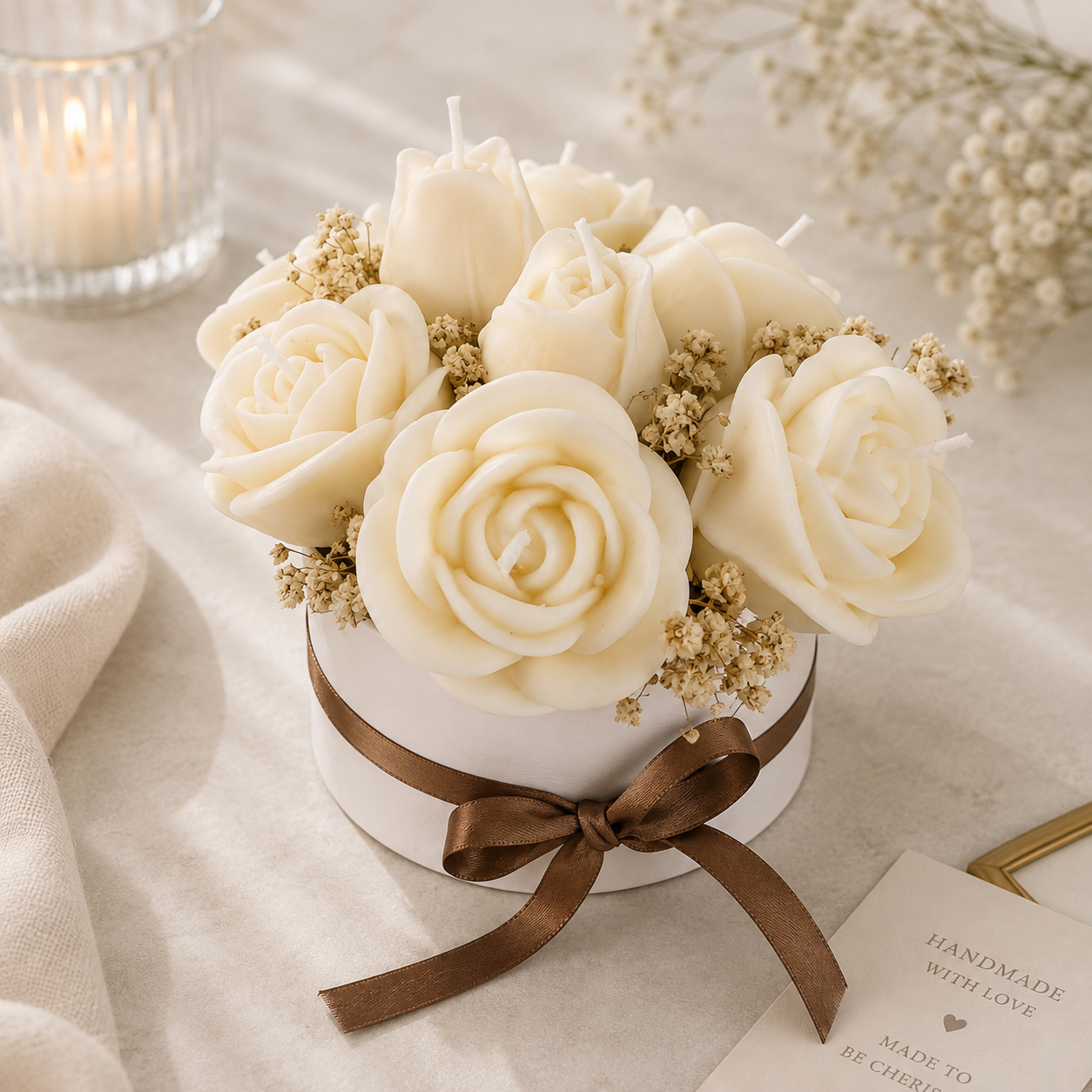 The Amoura Bouquet Candle™ | Luxury Candle Favor