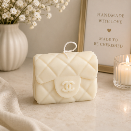 The Amoura Quilted Bag Candle™ | Luxury Candle Favor